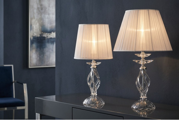 Lampe de sol en cristal blanc de designer Chandelier Lampe de table de style ancien