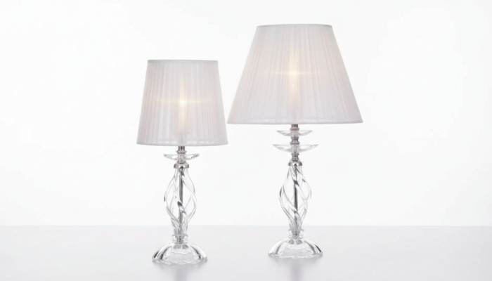 Lampe de sol en cristal blanc de designer Chandelier Lampe de table de style ancien