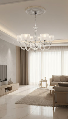Lampe de plafond Lustre de plafond Lustre Lustre en verre Blanc Lampes Style antique