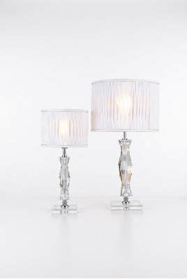 Luminaire Lampe en cristal Lampe de table Blanche Lampadaire Table de chevet neuve Bureau