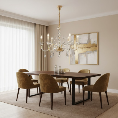 Lustre Lustre Cristal Lustre Plafonnier Luminaire Suspension Lampe Nouveau
