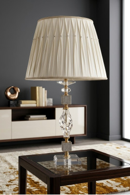 Lampe de table luxueuse, élégante lampe de table beige, lampe de table en cristal Table Crystal neuve
