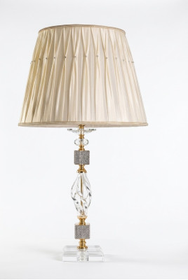 Lampe de table luxueuse, élégante lampe de table beige, lampe de table en cristal Table Crystal neuve