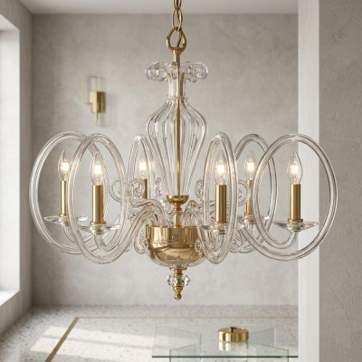 Lustre Chandelier Luminaire Lampe suspendue Cristal Plafonnier