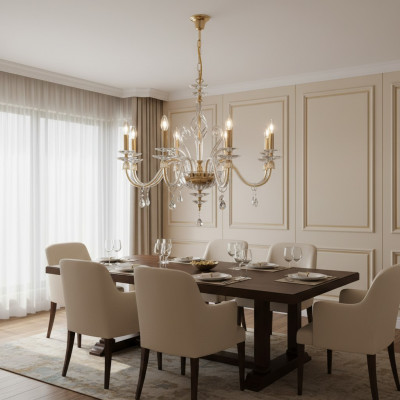 Lustre en cristal Luminaire suspendu Plafonnier Perkele