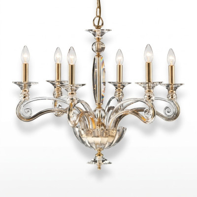 Lustre en cristal 6x Lampes Luminaire suspendu Plafonnier