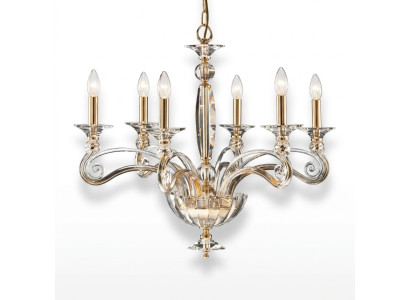 Lustre en cristal 6x Lampes Luminaire suspendu Plafonnier