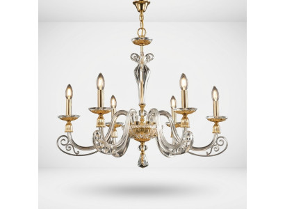 Plafonnier Lustre de luxe Lampe en cristal Lumière suspendue Lampes dorées