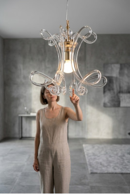 Lustre de plafond de luxe, lustre, lampe de plafond, lustre en cristal, lampe.