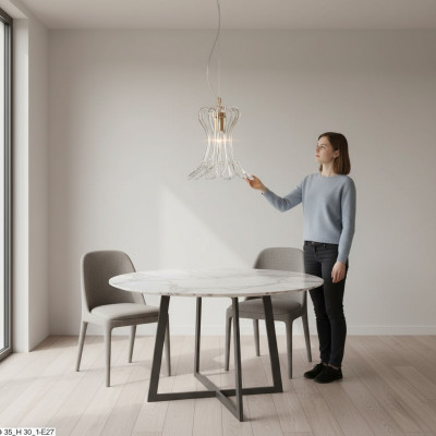Lustre de plafond de luxe Lustre classique Lustre Lustre Cristal Lampe Lampes