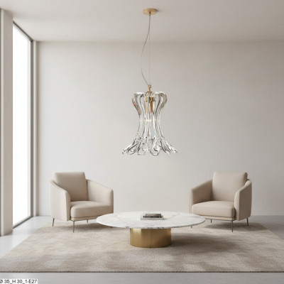 Lustre de plafond de luxe Lustre classique Lustre Lustre Cristal Lampe Lampes