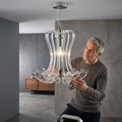 Lustre en cristal Luxueux lustre de plafond Lustre élégant Lampe de plafond Lustré Lampe