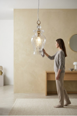 Lustre en cristal lustre de plafond de luxe lustre élégant lampe de plafond Siros nouvelle