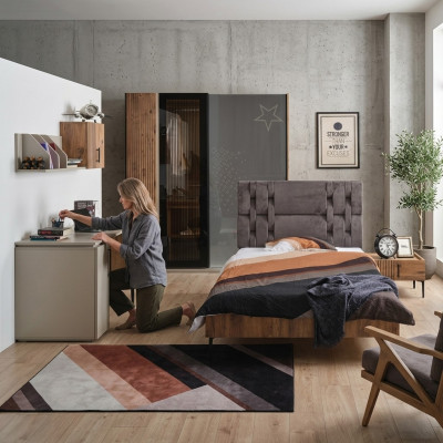 Mobilier de chambre à coucher Chambre d'enfants Jeunesse Lit Armoire 4 pièces.