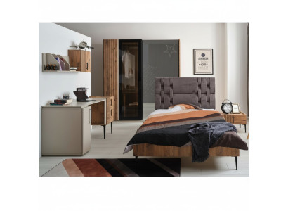Mobilier de chambre à coucher Chambre d'enfants Jeunesse Lit Armoire 4 pièces.