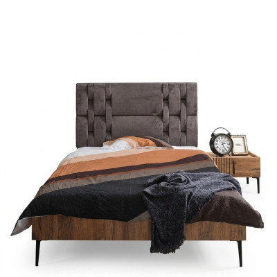 Table de chevet de chambre de luxe Lits Lit 2 pcs Ensemble complet Mobilier de conception