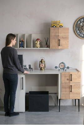Mobilier de bureau élégant Ensemble complet Étagère Bureau Bois de haute qualité neuf
