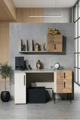 Mobilier de bureau élégant Ensemble complet Étagère Bureau Bois de haute qualité neuf