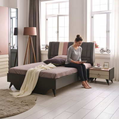 Table de chevet de luxe pour chambre à coucher Lits Lit Ensemble complet Mobilier de design