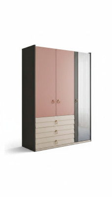 Armoire moderne Armoire de luxe Armoires en bois Chambre à coucher en verre nouvel