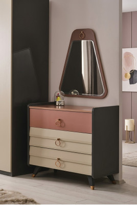 Commode avec miroir Setra Commode moderne Design de luxe Chambre à coucher nouveau