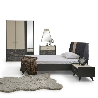 Chambre luxueuse et élégante mobilier moderne lit 5 pièces. ensemble