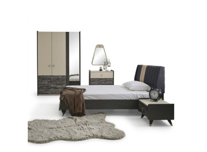 Chambre luxueuse et élégante mobilier moderne lit 5 pièces. ensemble