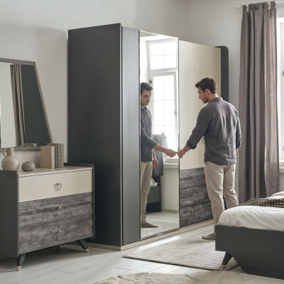 Conception de garde-robe Armoire de luxe Armoire de style moderne Mobilier de chambre