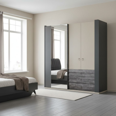 Conception de garde-robe Armoire de luxe Armoire de style moderne Mobilier de chambre