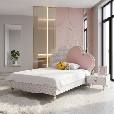 Lits de luxe Lit d'enfants Chambre d'enfants Lit Lit d'enfants Meubles Bois Blanc neuf