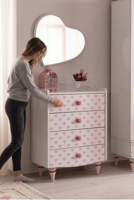 Commode Miroir Bois Ensemble Design Moderne Mobilier Nouveau Groupe Blanc Luxe 2 Pièces