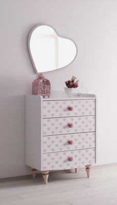 Commode Miroir Bois Ensemble Design Moderne Mobilier Nouveau Groupe Blanc Luxe 2 Pièces