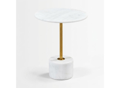 Table basse Table ronde moderne en marbre blanc de luxe Nouvelle table d'appoint