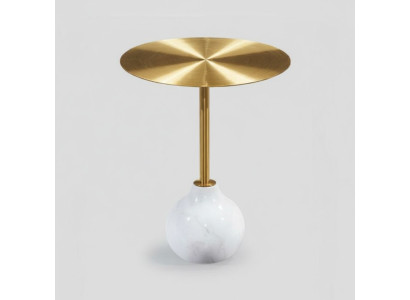 Moderne Table Basse Ronde en Métal Élégante Table d'Appoint Dorée Neuve et Luxueuse.