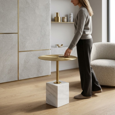 Table basse Design de luxe Table de canapé Table d'appoint Table basse ronde de salon