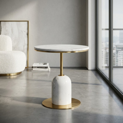 Table d'appoint Blanche Table basse moderne Table basse Table basse Design Salon nouvel