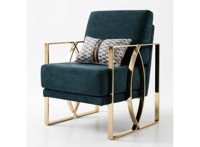 Fauteuil luxueux design moderne Vert Fauteuil de relaxation Siège de luxe Salle d'attente nouvelle