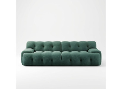 exclusif, luxueux canapé 3 places tissu siège moderne meubles en textile couleur verte