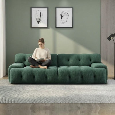 Canapé design 2 places Canapés relax Club Tissu rembourré Canapé en tissu