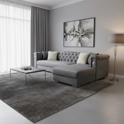 Canapé d'angle Canapé Canapé d'angle Suite d'angle Canapés Design Canapés Paysage de vie Gris Tissu