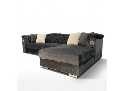 Canapé d'angle Canapé Canapé d'angle Suite d'angle Canapés Design Canapés Paysage de vie Gris Tissu