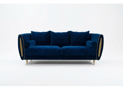 Design Bleu 2 places Relax Sofas Canapé Tissu d'ameublement Canapé Tissu Canapés