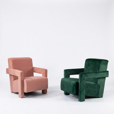Fauteuil moderne pour TV Canapé 1 place Canapé textile en tissu 2x fauteuil
