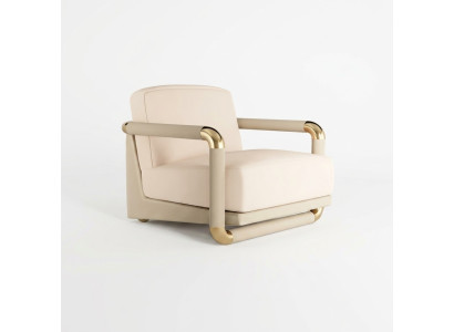 Fauteuil élégant beige Fauteuil TV Canapé 1 place Tissu en textile