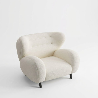 Fauteuil moderne et élégant Blanc Fauteuil Télé Canapé 1 place Textile