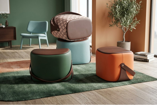 Tabouret rectangulaire Mobilier moderne Repose-pieds Design de luxe Mobilier de salon