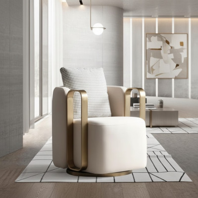 Conception Fauteuil Luxe Chaise Chaise Canapé 1 Place Salon TV Canapé en Tissu