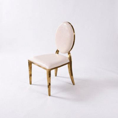 Chaise Chaise de salle à manger Fauteuils de club Chaise rembourrée Fauteuil neuf Salon en acier inoxydable