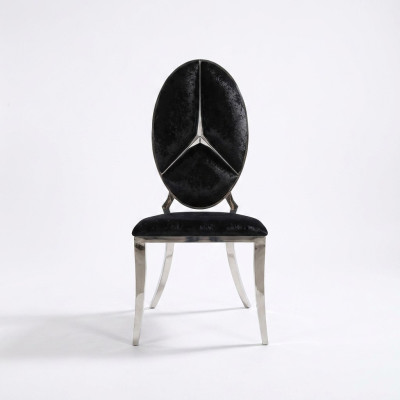 Chaise noire neuve Chaises Fauteuil en tissu Métal Lounge Design Meubles