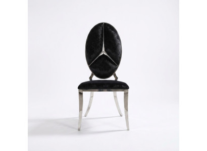 Chaise noire neuve Chaises Fauteuil en tissu Métal Lounge Design Meubles